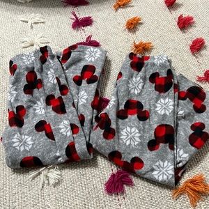 Matching winter Mickey pj pants